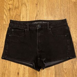 American Eagle black jean shorts EUC